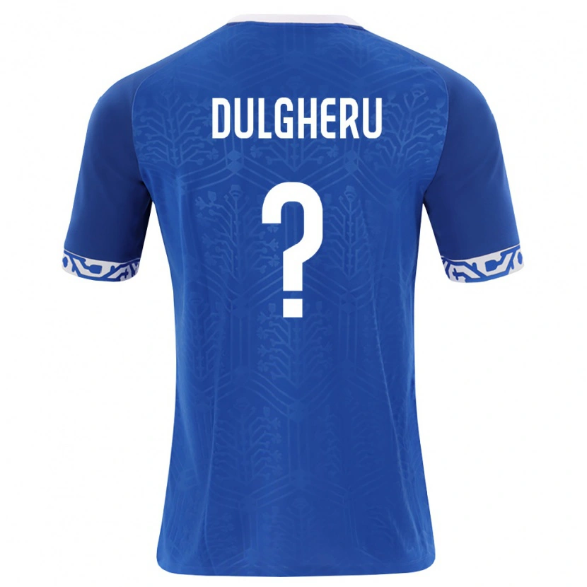 Danxen Barn Moldavien Massimo Dulgheru #0 Kunglig Blå Vit Hemmatröja Matchtröjor 26-28 Tröjor T-Tröja