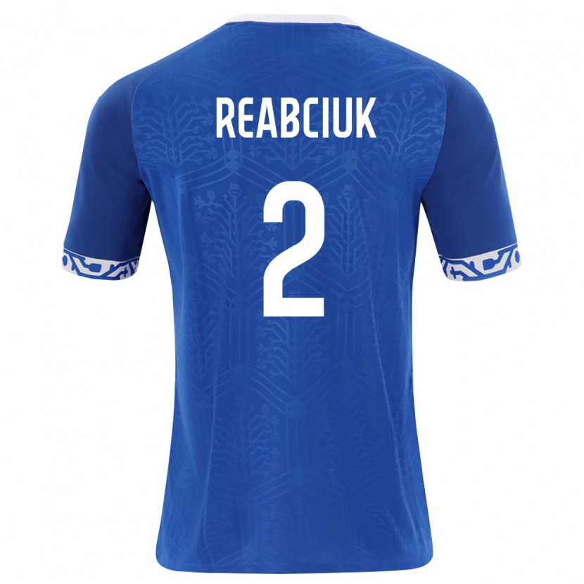 Danxen Barn Moldavien Oleg Reabciuk #2 Kunglig Blå Vit Hemmatröja Matchtröjor 26-28 Tröjor T-Tröja