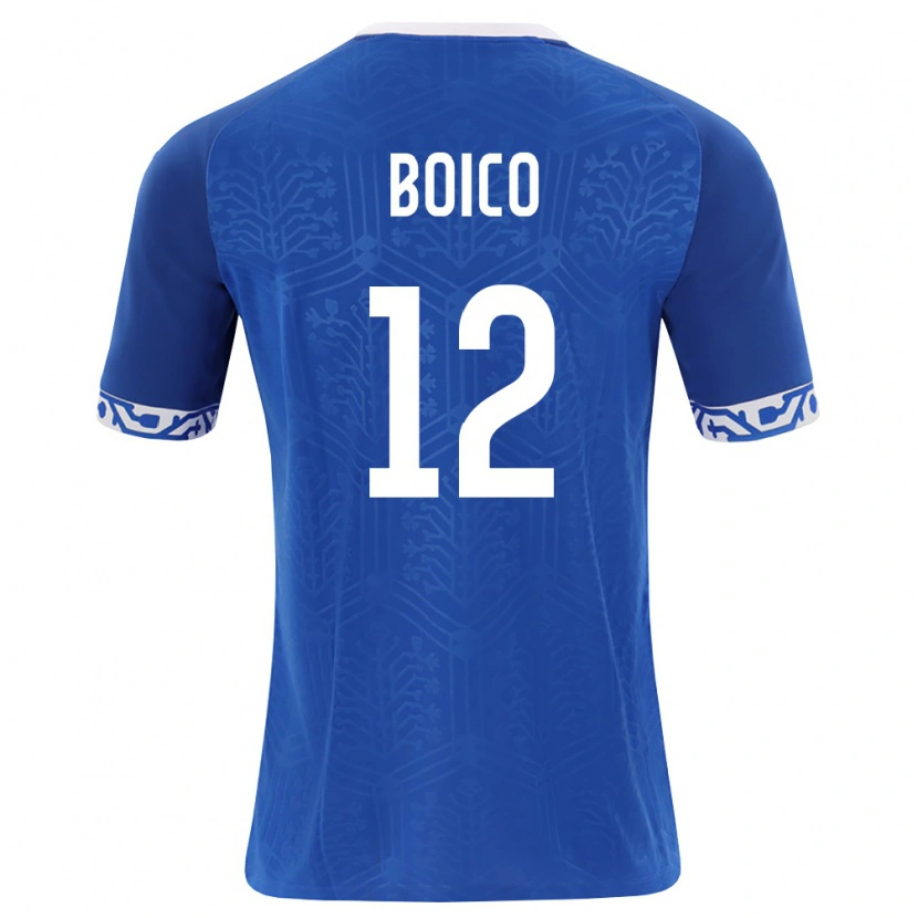Danxen Barn Moldavien Chiril Boico #12 Kunglig Blå Vit Hemmatröja Matchtröjor 26-28 Tröjor T-Tröja