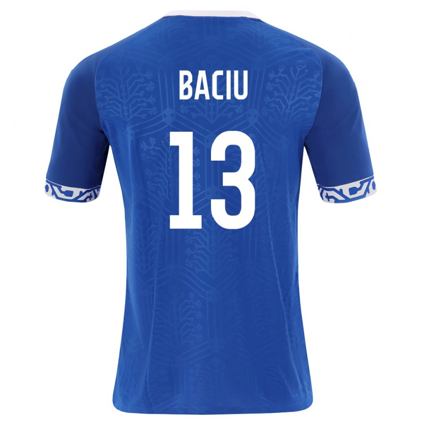 Danxen Barn Moldavien Victor Baciu #13 Kunglig Blå Vit Hemmatröja Matchtröjor 26-28 Tröjor T-Tröja
