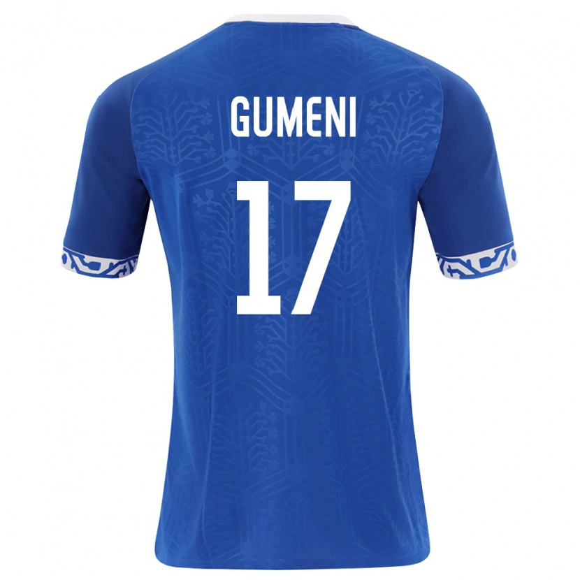 Danxen Barn Moldavien Nicolae Gumeni #17 Kunglig Blå Vit Hemmatröja Matchtröjor 26-28 Tröjor T-Tröja