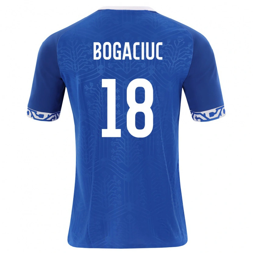 Danxen Barn Moldavien Victor Bogaciuc #18 Kunglig Blå Vit Hemmatröja Matchtröjor 26-28 Tröjor T-Tröja