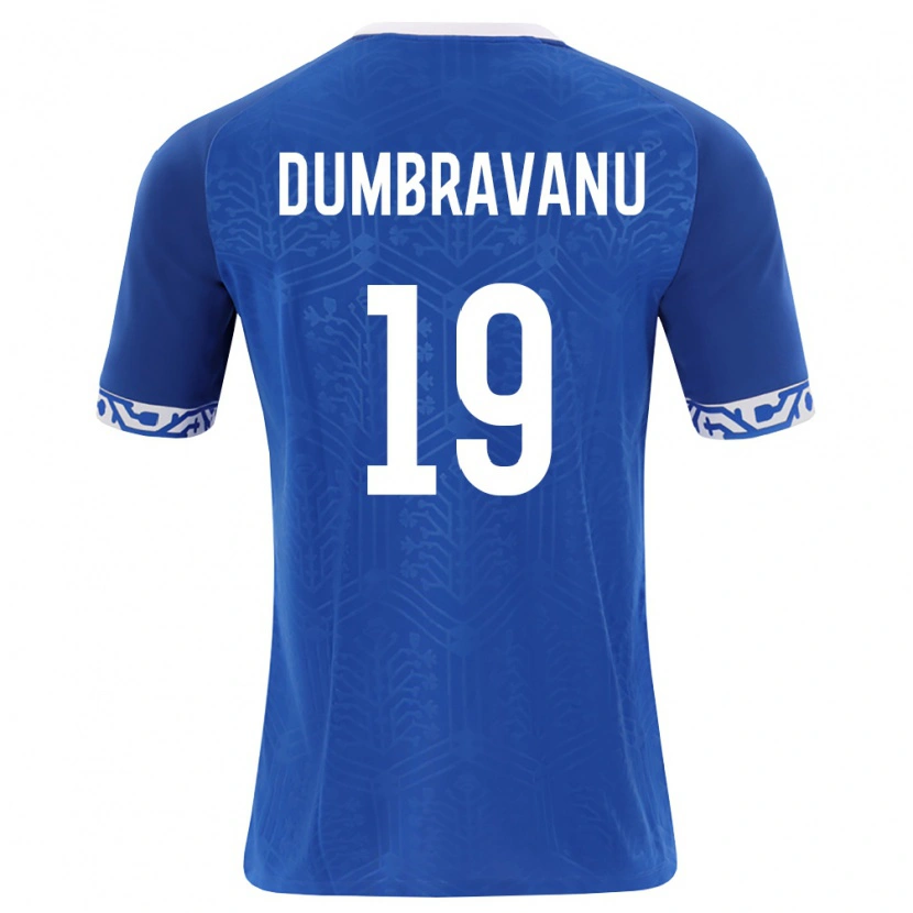 Danxen Barn Moldavien Daniel Dumbravanu #19 Kunglig Blå Vit Hemmatröja Matchtröjor 26-28 Tröjor T-Tröja