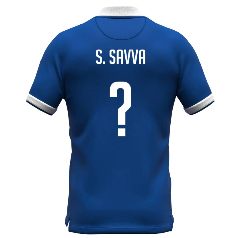 Danxen Barn Cypern Savvas Savva #0 Kunglig Blå Vit Hemmatröja Matchtröjor 26-28 Tröjor T-Tröja