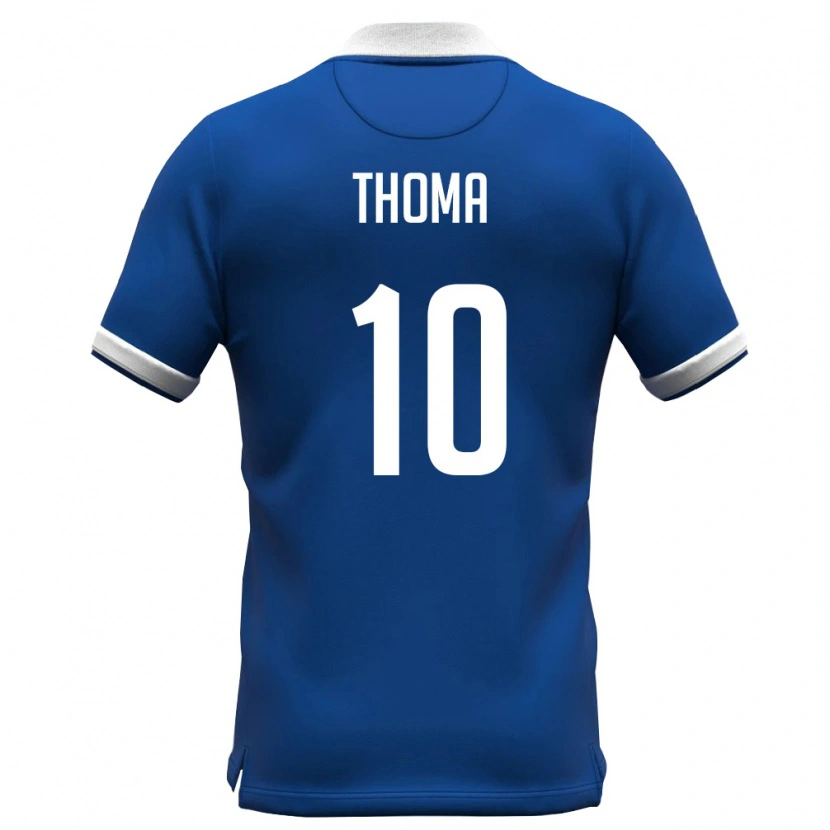 Danxen Barn Cypern Christodoulos Thoma #10 Kunglig Blå Vit Hemmatröja Matchtröjor 26-28 Tröjor T-Tröja