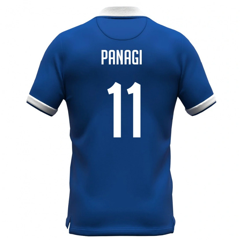 Danxen Barn Cypern Konstantinos Panagi #11 Kunglig Blå Vit Hemmatröja Matchtröjor 26-28 Tröjor T-Tröja