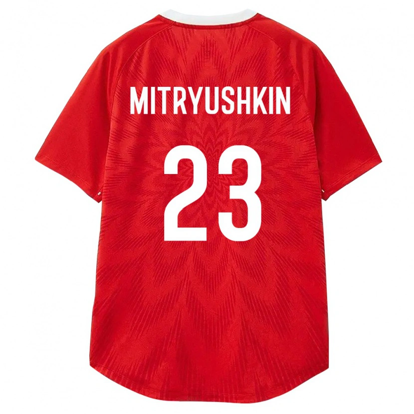 Danxen Barn Ryssland Anton Mitryushkin #23 Röd Vit Brun Hemmatröja Matchtröjor 26-28 Tröjor T-Tröja