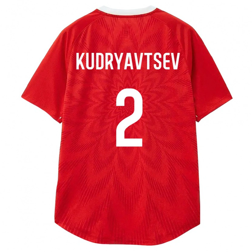 Danxen Barn Ryssland Vladislav Kudryavtsev #2 Röd Vit Brun Hemmatröja Matchtröjor 26-28 Tröjor T-Tröja