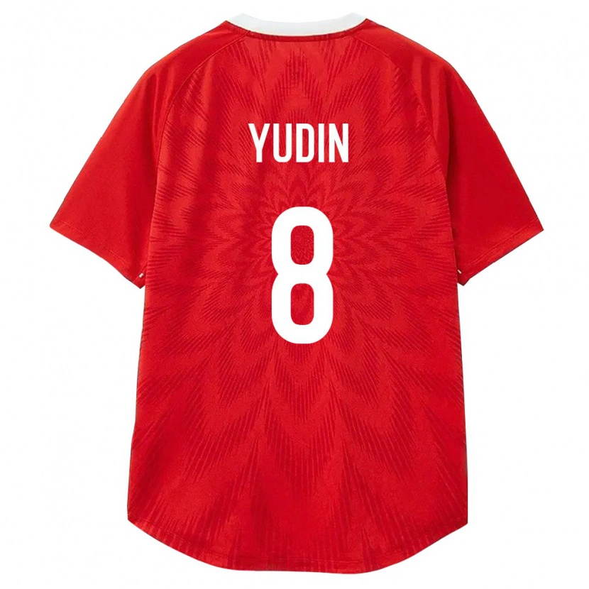 Danxen Barn Ryssland Aleksandr Yudin #8 Röd Vit Brun Hemmatröja Matchtröjor 26-28 Tröjor T-Tröja