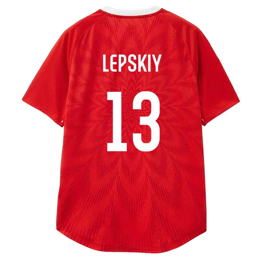 Danxen Barn Ryssland Ivan Lepskiy #13 Röd Vit Brun Hemmatröja Matchtröjor 26-28 Tröjor T-Tröja