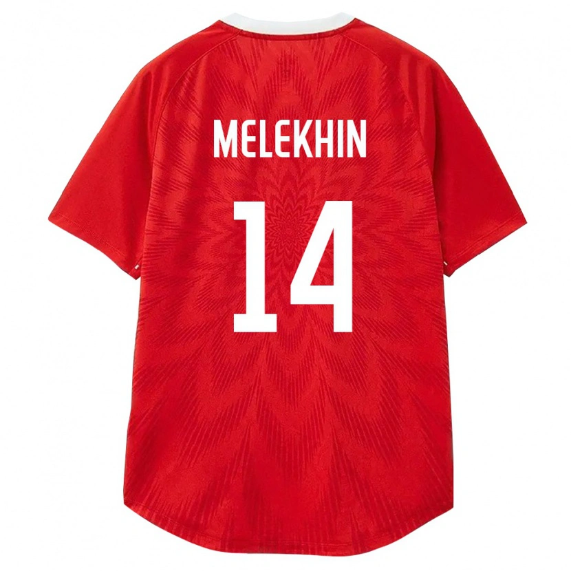 Danxen Barn Ryssland Viktor Melekhin #14 Röd Vit Brun Hemmatröja Matchtröjor 26-28 Tröjor T-Tröja