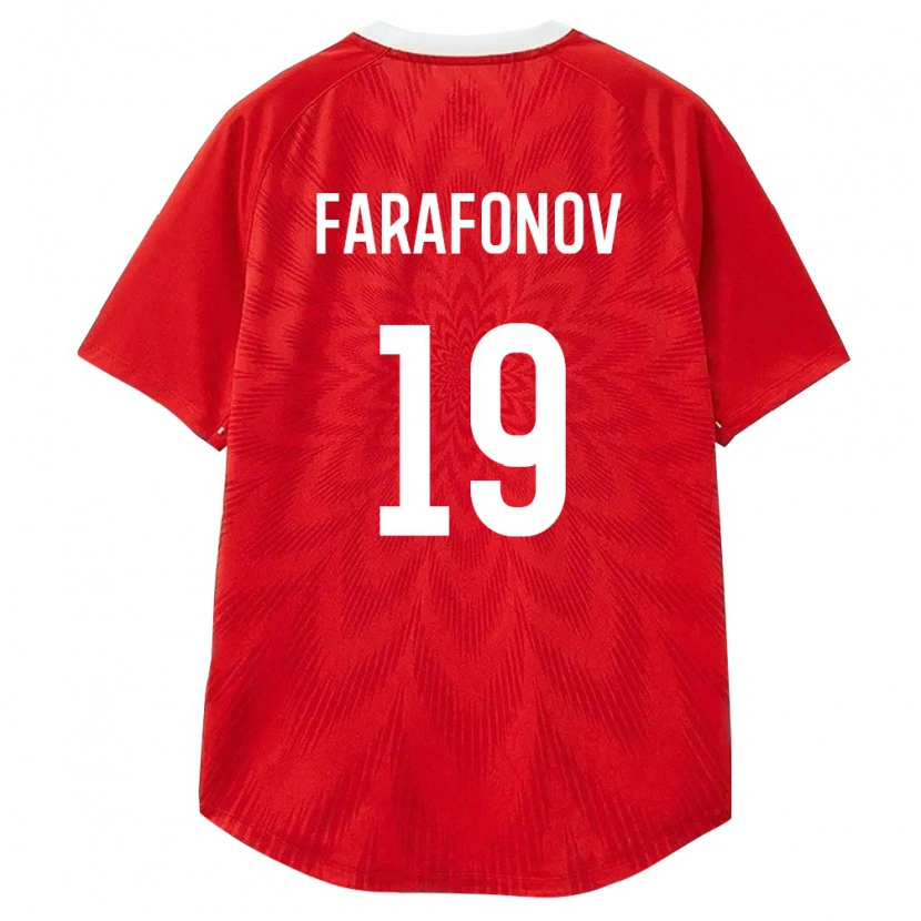 Danxen Barn Ryssland Demid Farafonov #19 Röd Vit Brun Hemmatröja Matchtröjor 26-28 Tröjor T-Tröja