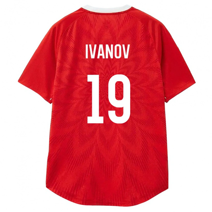 Danxen Barn Ryssland Mikhail Ivanov #19 Röd Vit Brun Hemmatröja Matchtröjor 26-28 Tröjor T-Tröja