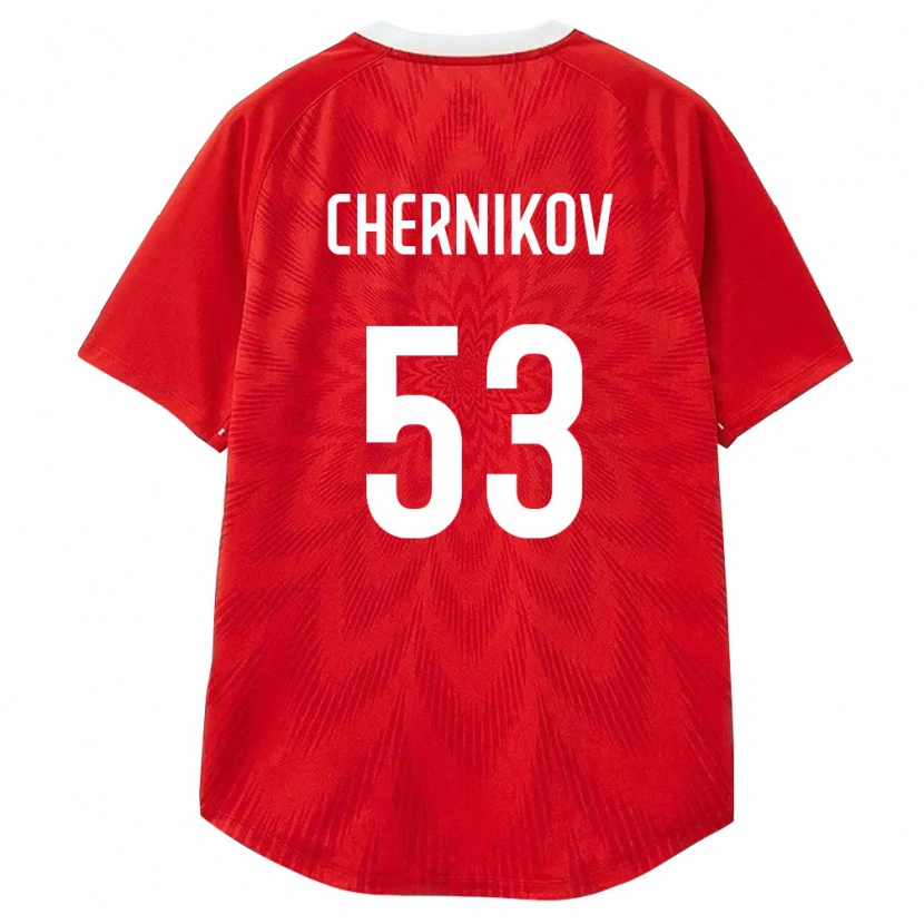 Danxen Barn Ryssland Aleksandr Chernikov #53 Röd Vit Brun Hemmatröja Matchtröjor 26-28 Tröjor T-Tröja