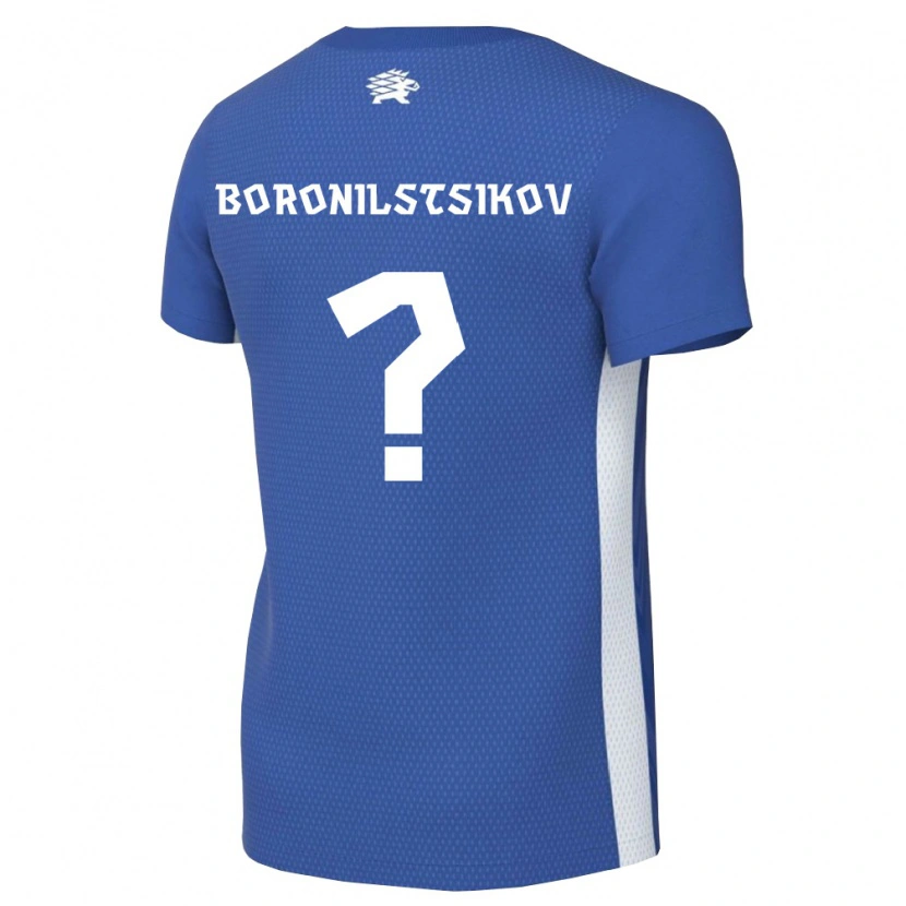 Danxen Barn Estland Alex Boronilstsikov #0 Mörkblå Vit Hemmatröja Matchtröjor 26-28 Tröjor T-Tröja