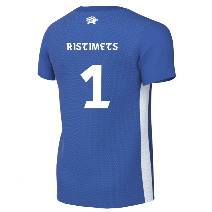 Danxen Barn Estland Markkus Ristimets #1 Mörkblå Vit Hemmatröja Matchtröjor 26-28 Tröjor T-Tröja