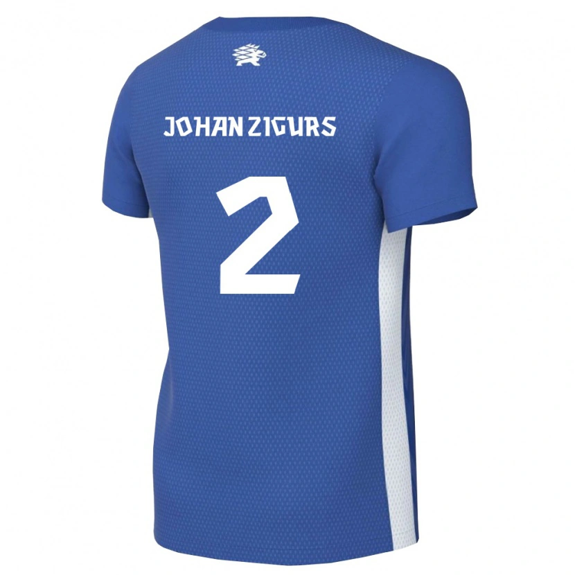 Danxen Barn Estland Henri Johan Zigurs #2 Mörkblå Vit Hemmatröja Matchtröjor 26-28 Tröjor T-Tröja