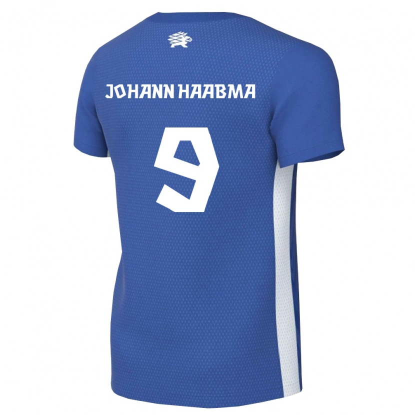 Danxen Barn Estland Karl Johann Haabma #9 Mörkblå Vit Hemmatröja Matchtröjor 26-28 Tröjor T-Tröja