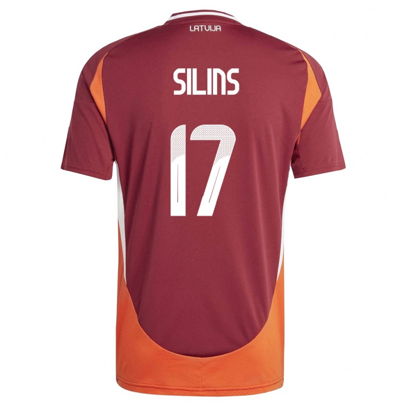 Danxen Barn Lettland Miks Silins #17 Djup Röd Vit Orange Hemmatröja Matchtröjor 26-28 Tröjor T-Tröja