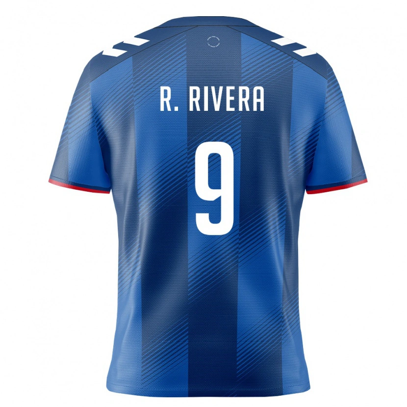 Danxen Barn Puerto Rico Ricardo Rivera #9 Kunglig Blå Röd Vit Hemmatröja Matchtröjor 26-28 Tröjor T-Tröja