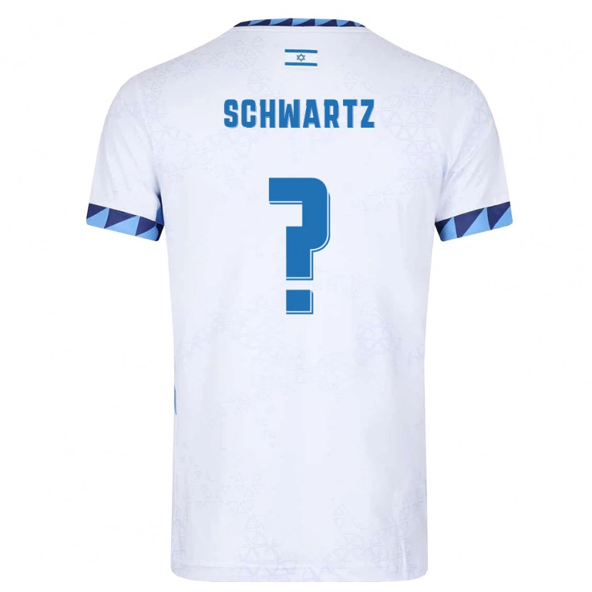 Danxen Barn Israel Noam Schwartz #0 Vit Ljusblå Hemmatröja Matchtröjor 26-28 Tröjor T-Tröja