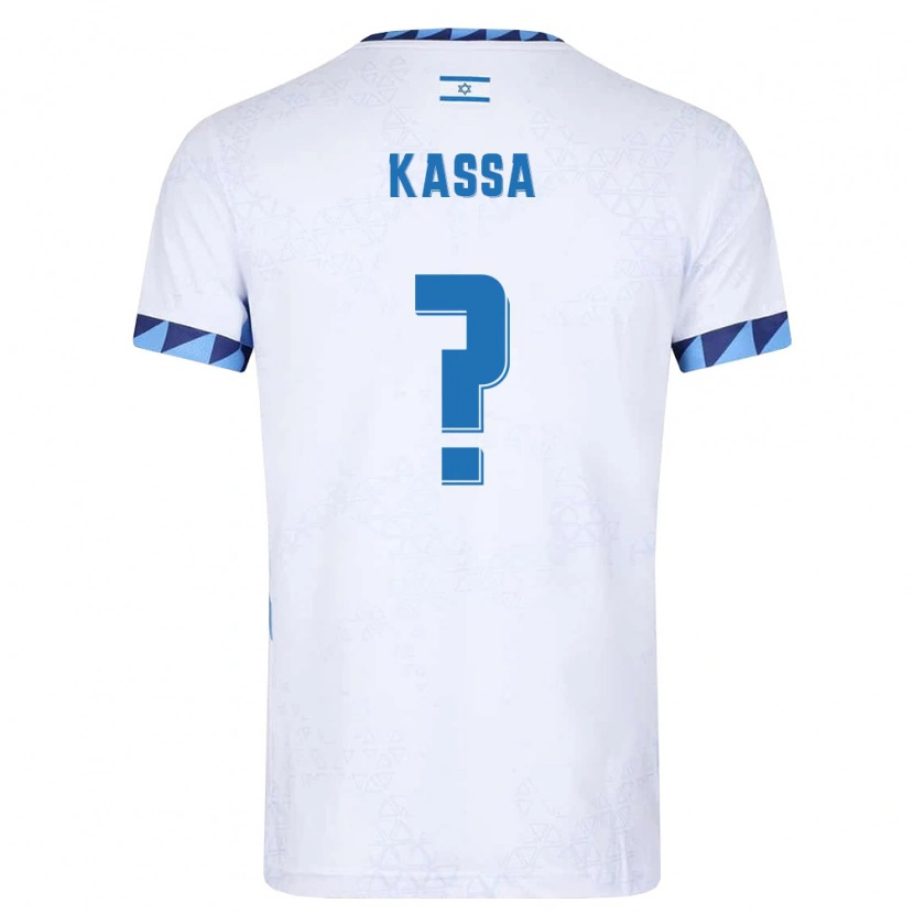 Danxen Barn Israel Lior Kassa #0 Vit Ljusblå Hemmatröja Matchtröjor 26-28 Tröjor T-Tröja