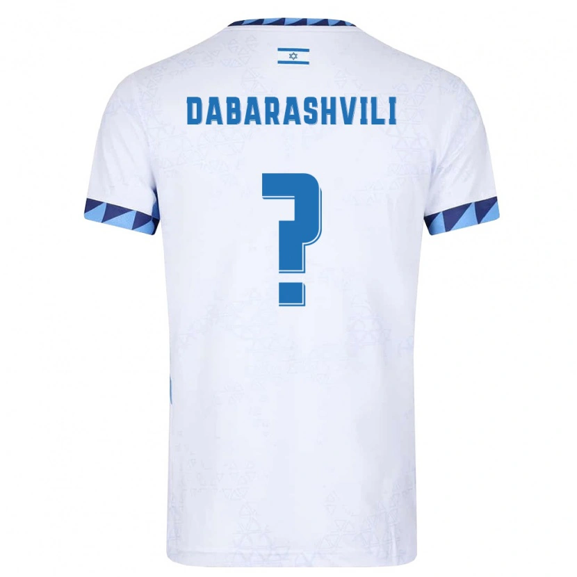 Danxen Barn Israel Noam Dabarashvili #0 Vit Ljusblå Hemmatröja Matchtröjor 26-28 Tröjor T-Tröja