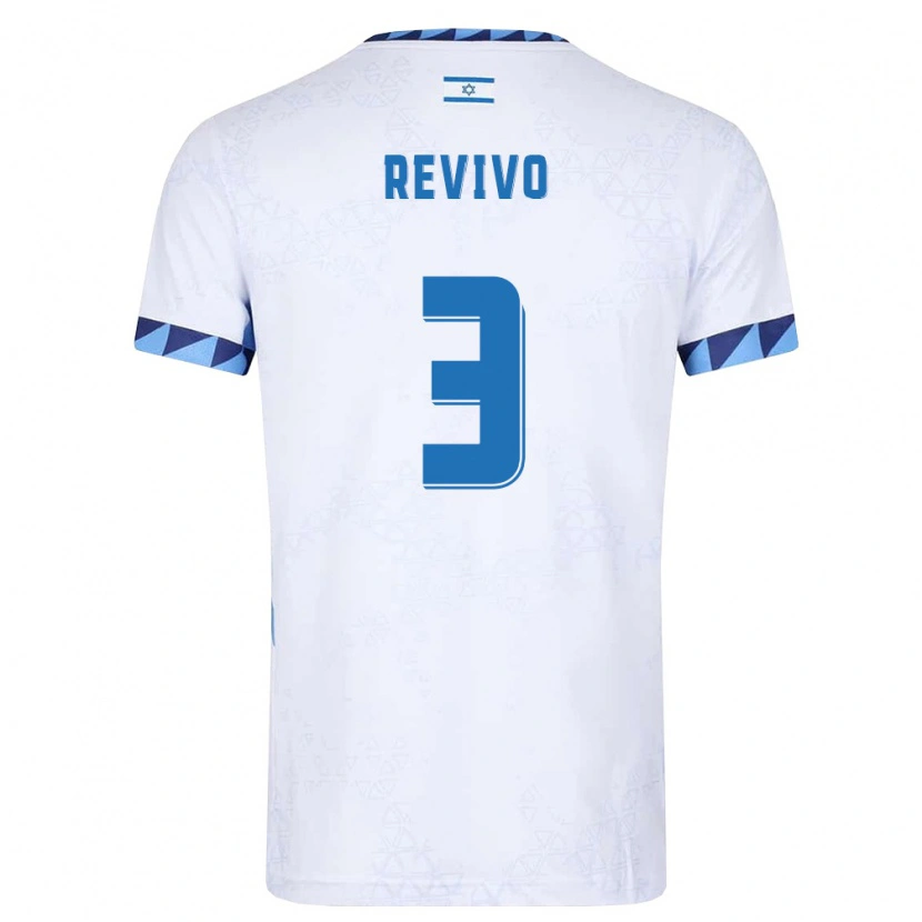 Danxen Barn Israel Roy Revivo #3 Vit Ljusblå Hemmatröja Matchtröjor 26-28 Tröjor T-Tröja