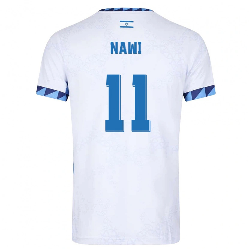 Danxen Barn Israel Roy Nawi #11 Vit Ljusblå Hemmatröja Matchtröjor 26-28 Tröjor T-Tröja