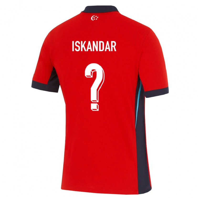 Danxen Barn Singapore Zeeshan Iskandar #0 Röd Vit Svart Hemmatröja Matchtröjor 26-28 Tröjor T-Tröja