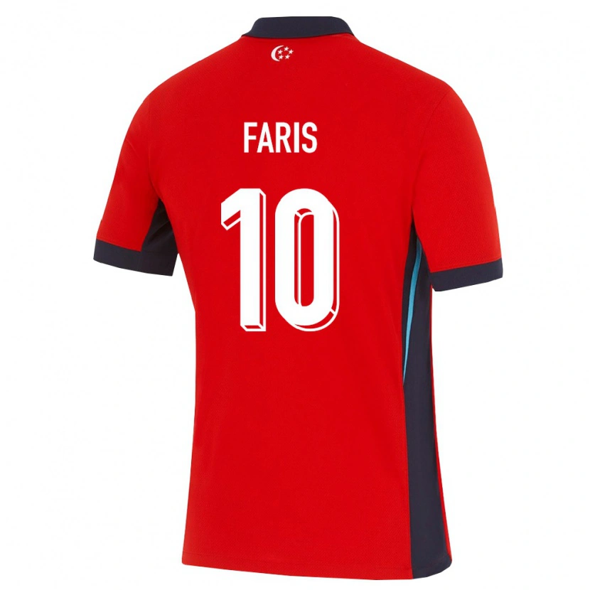 Danxen Barn Singapore Faris Ramli #10 Röd Vit Svart Hemmatröja Matchtröjor 26-28 Tröjor T-Tröja