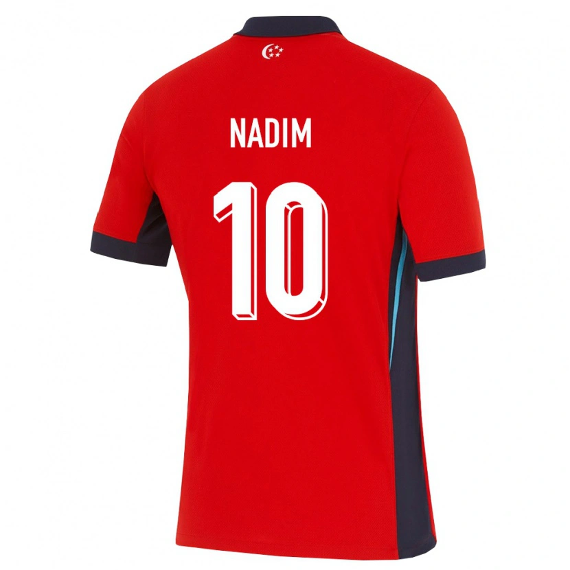 Danxen Barn Singapore Khairin Nadim #10 Röd Vit Svart Hemmatröja Matchtröjor 26-28 Tröjor T-Tröja