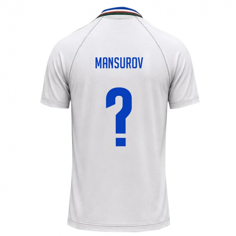 Danxen Barn Uzbekistan Mukhammadjon Mansurov #0 Vit Mörk Grön Bortatröja Matchtröjor 26-28 Tröjor T-Tröja