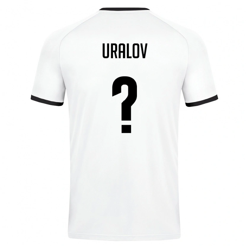 Danxen Barn Uzbekistan Khusan Uralov #0 Vit Mörk Grön Bortatröja Matchtröjor 26-28 Tröjor T-Tröja