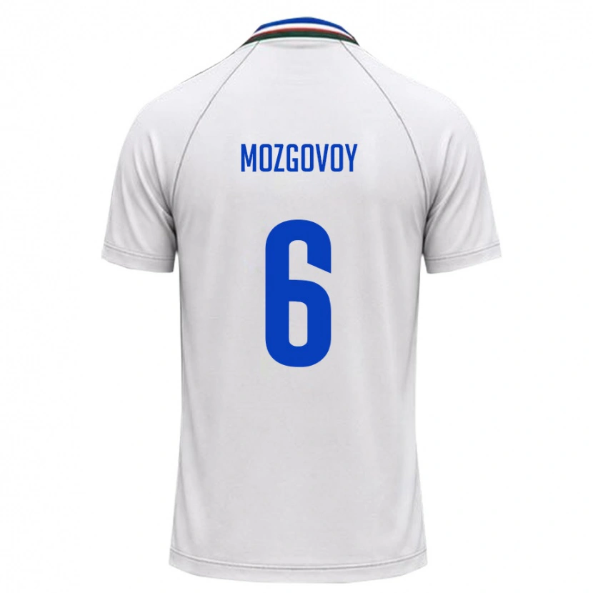 Danxen Barn Uzbekistan Akmal Mozgovoy #6 Vit Mörk Grön Bortatröja Matchtröjor 26-28 Tröjor T-Tröja
