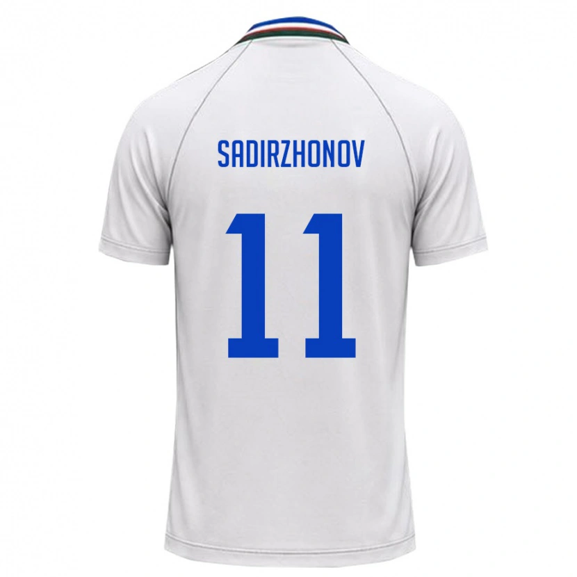 Danxen Barn Uzbekistan Sukhrob Sadirzhonov #11 Vit Mörk Grön Bortatröja Matchtröjor 26-28 Tröjor T-Tröja