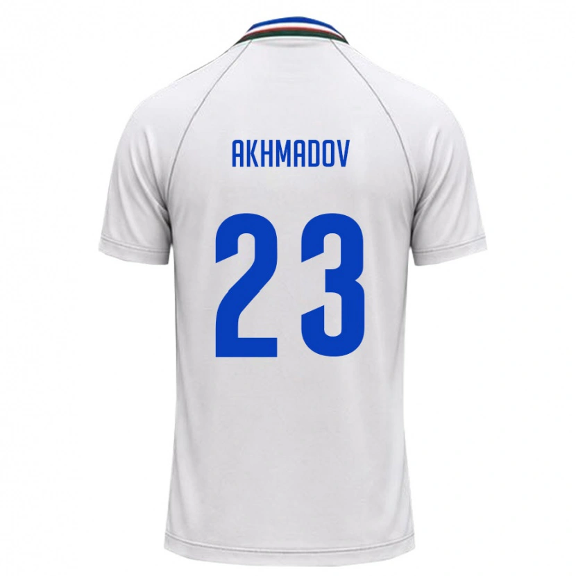 Danxen Barn Uzbekistan Saddam Akhmadov #23 Vit Mörk Grön Bortatröja Matchtröjor 26-28 Tröjor T-Tröja