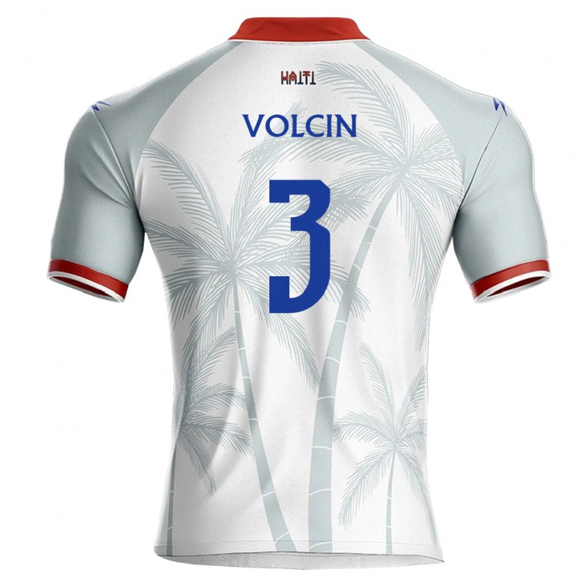 Danxen Barn Haiti Stanley Volcin #3 Vit Röd Grå Bortatröja Matchtröjor 26-28 Tröjor T-Tröja