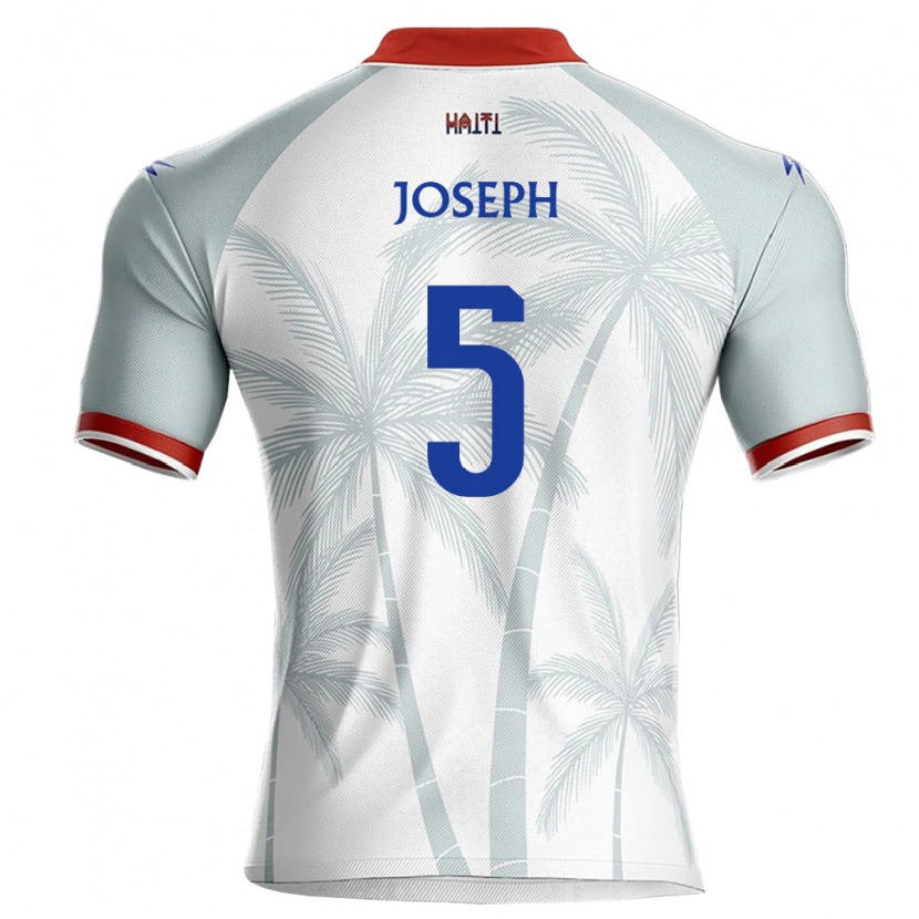 Danxen Barn Haiti Miguel Joseph #5 Vit Röd Grå Bortatröja Matchtröjor 26-28 Tröjor T-Tröja