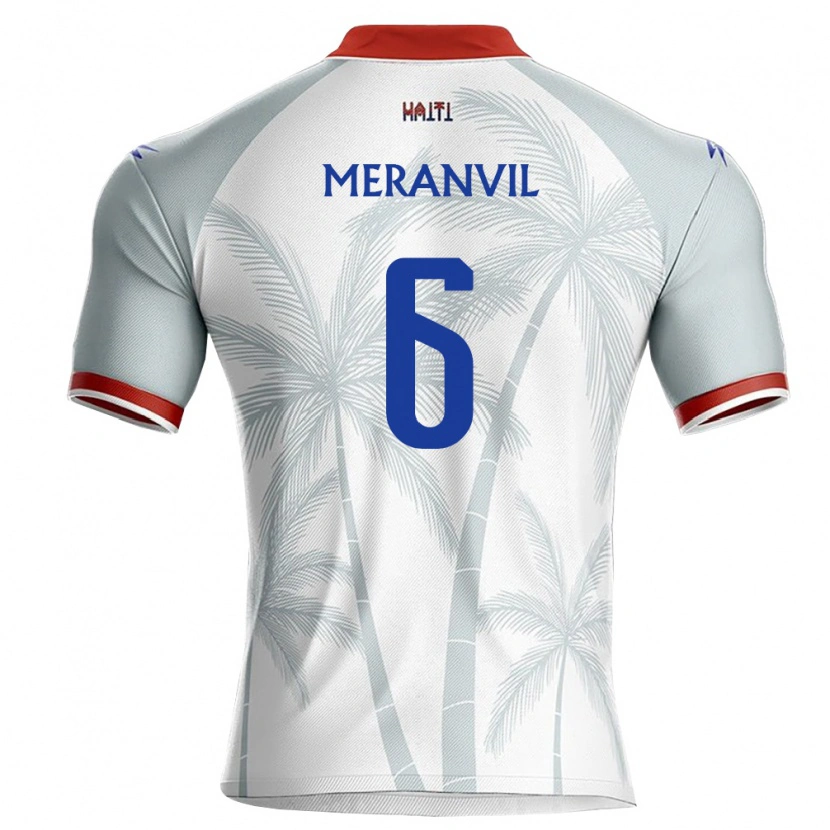 Danxen Barn Haiti Bill Meranvil #6 Vit Röd Grå Bortatröja Matchtröjor 26-28 Tröjor T-Tröja