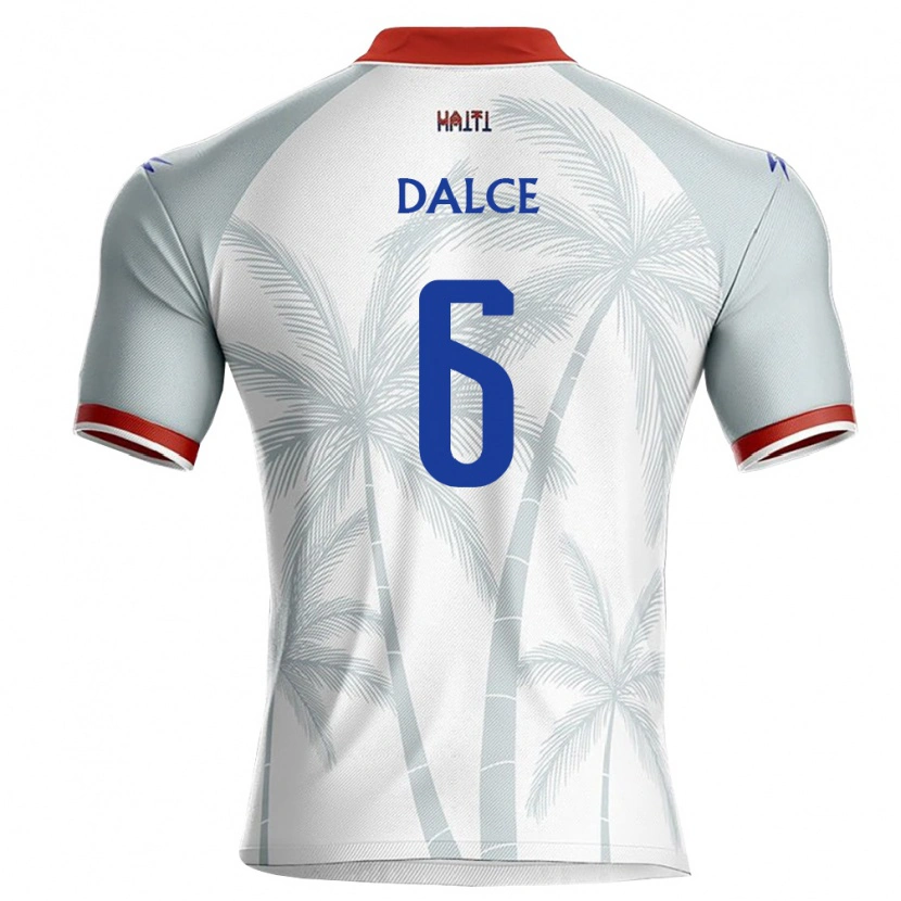 Danxen Barn Haiti Danrick Dalce #6 Vit Röd Grå Bortatröja Matchtröjor 26-28 Tröjor T-Tröja