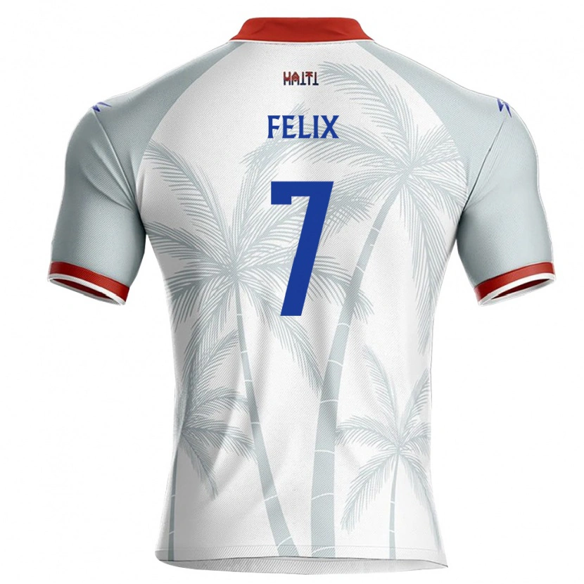 Danxen Barn Haiti Woodson Felix #7 Vit Röd Grå Bortatröja Matchtröjor 26-28 Tröjor T-Tröja