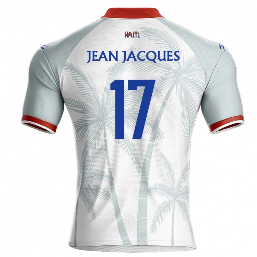 Danxen Barn Haiti Danley Jean Jacques #17 Vit Röd Grå Bortatröja Matchtröjor 26-28 Tröjor T-Tröja
