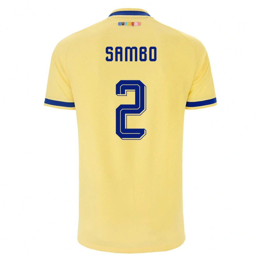 Danxen Barn Curaçao Shurandy Sambo #2 Gul Marin Rosa Bortatröja Matchtröjor 26-28 Tröjor T-Tröja