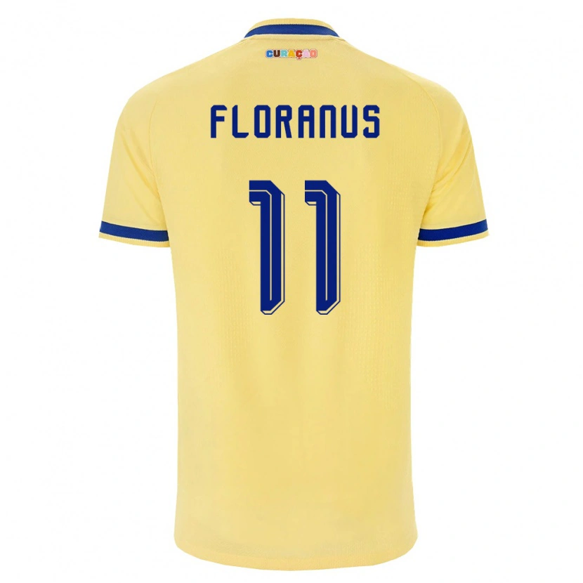 Danxen Barn Curaçao Jëalardino Floranus #11 Gul Marin Rosa Bortatröja Matchtröjor 26-28 Tröjor T-Tröja