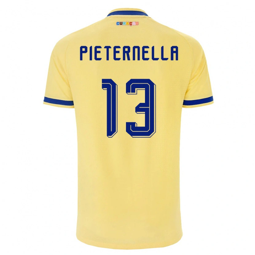Danxen Barn Curaçao Jereem Pieternella #13 Gul Marin Rosa Bortatröja Matchtröjor 26-28 Tröjor T-Tröja