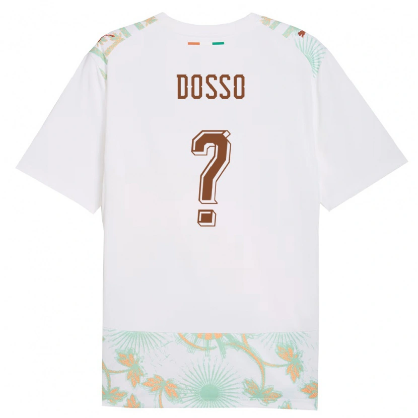 Danxen Barn Elfenbenskusten Aboubaka Dosso #0 Vit Orange Grön Bortatröja Matchtröjor 26-28 Tröjor T-Tröja