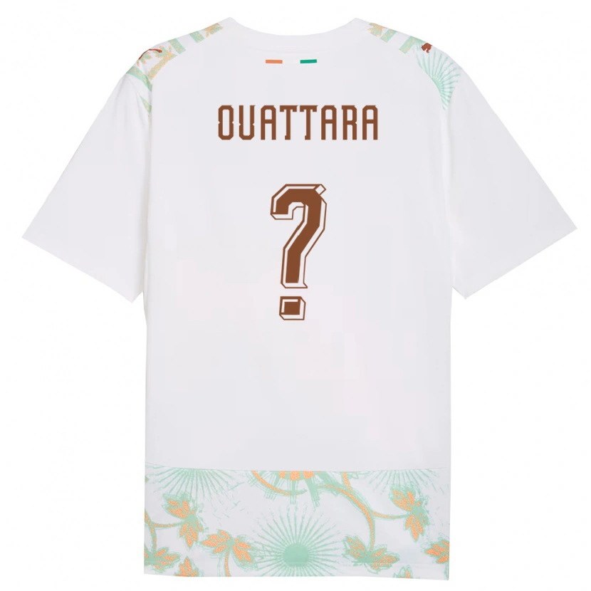 Danxen Barn Elfenbenskusten Abdoul Ouattara #0 Vit Orange Grön Bortatröja Matchtröjor 26-28 Tröjor T-Tröja