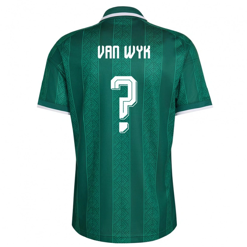 Danxen Barn Sydafrika Antonio Van Wyk #0 Grön Vit Guld Bortatröja Matchtröjor 26-28 Tröjor T-Tröja
