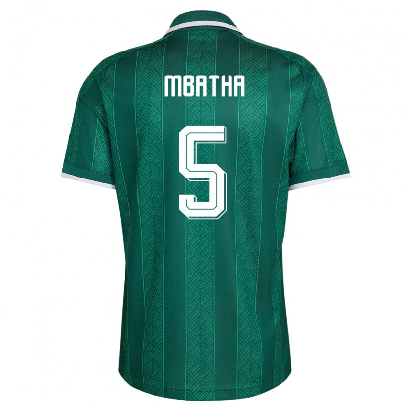Danxen Barn Sydafrika Thalente Mbatha #5 Grön Vit Guld Bortatröja Matchtröjor 26-28 Tröjor T-Tröja